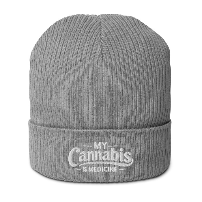 My Cannabis is Medicine™ organic ribbed beanie - Image 8